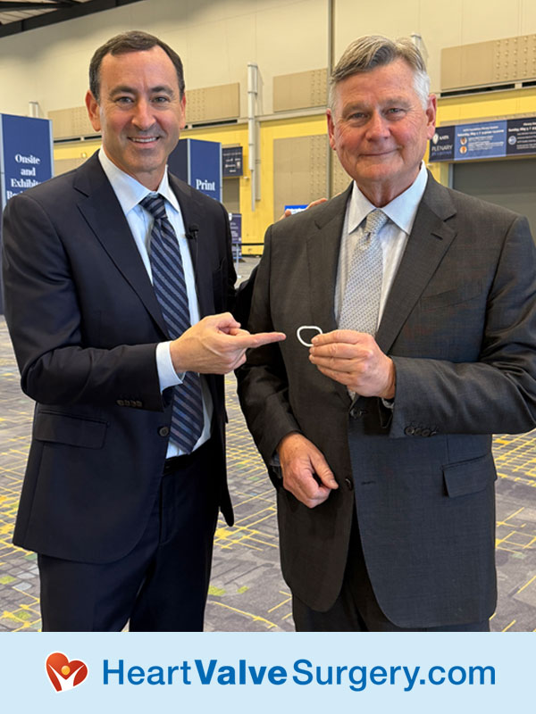 Dr. Patrick McCarthy Holding the TransForm McCarthy Mitral Annuloplasty Ring