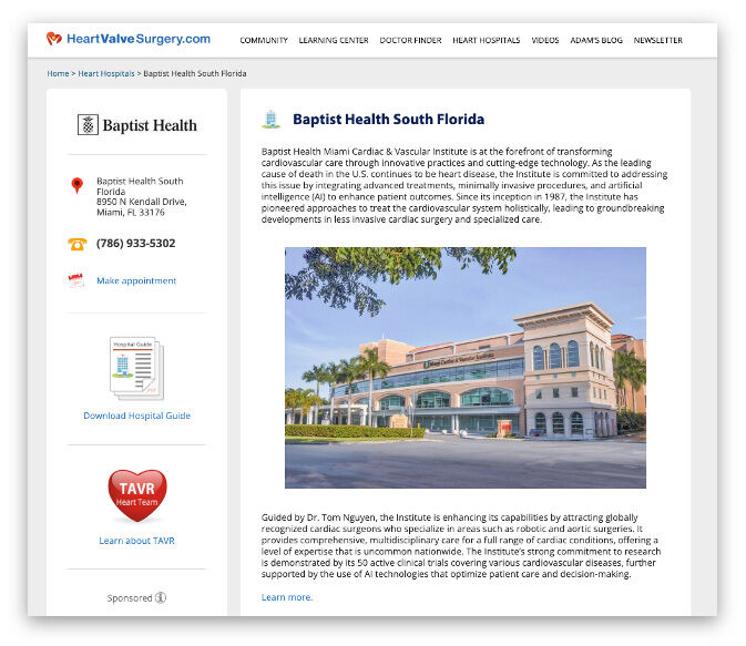 Baptist Health South Florida Heart Valve Center