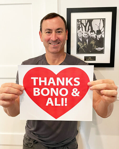 Adam Thanks U2's Bono &amp; Ali for Heart Valve Awareness