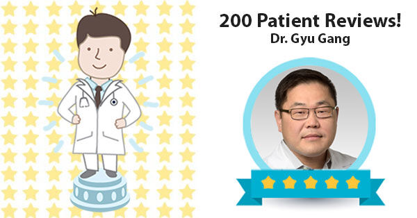 Dr. Gyu Gang Gets 200 Heart Valve Patient Reviews
