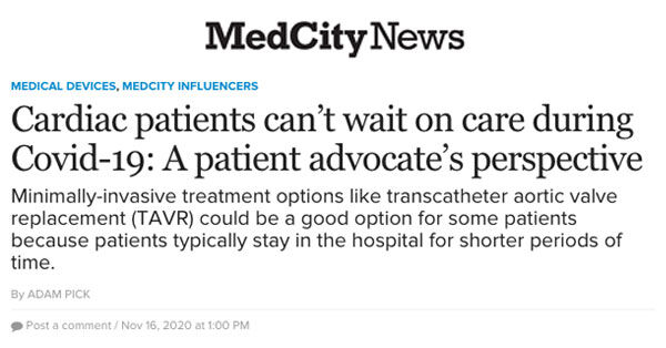 Adam Pick Op-Ed About COVID-19 &amp; Heart Valve Disease