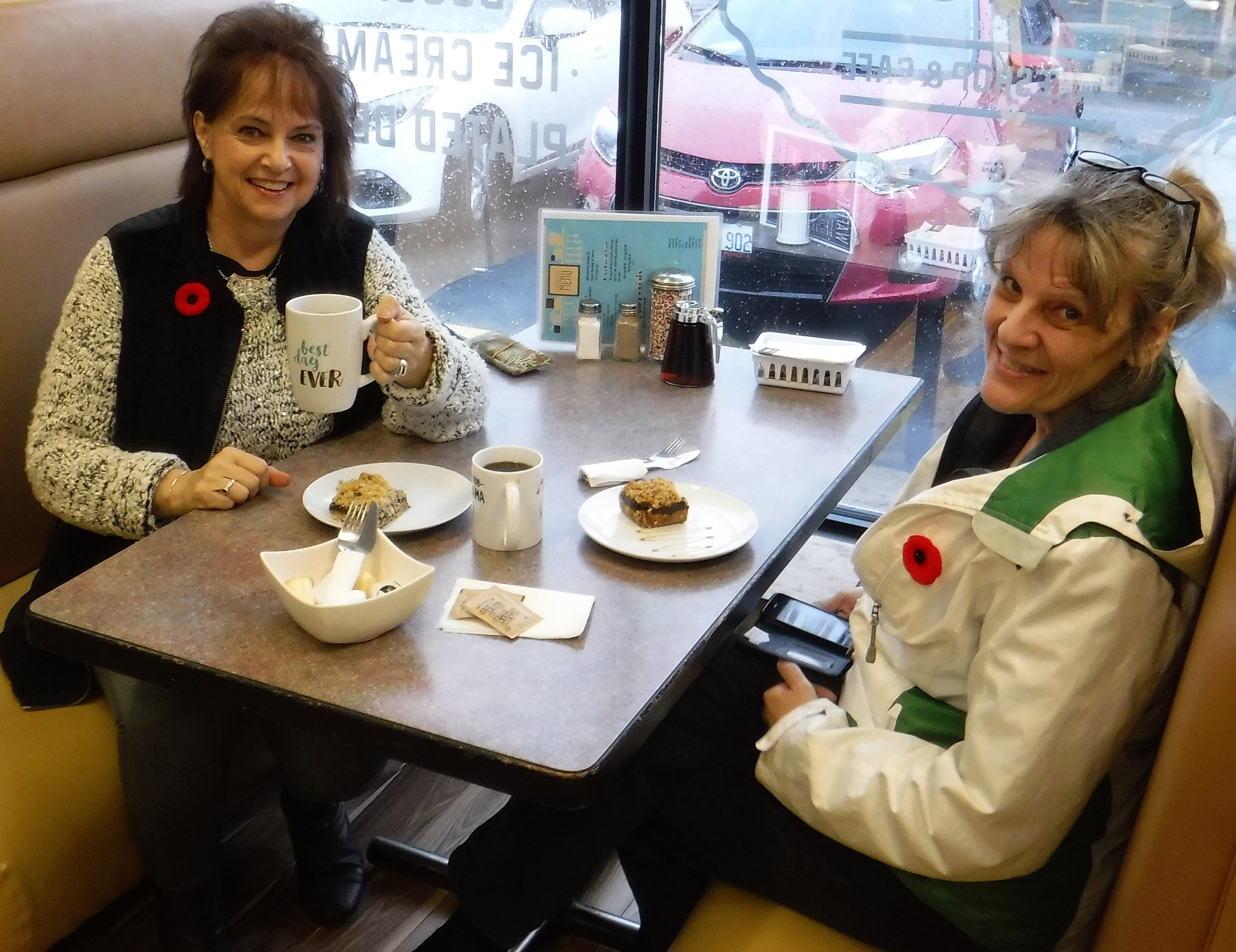 Special outings have been like lighthouses for me, throughout the healing process. In between groceries & errands a quick break. (And who walks in?? My Cardiologist, and then another. Small world. Saturday, everybody loves a bakeshop, even Vegan & Gluten-