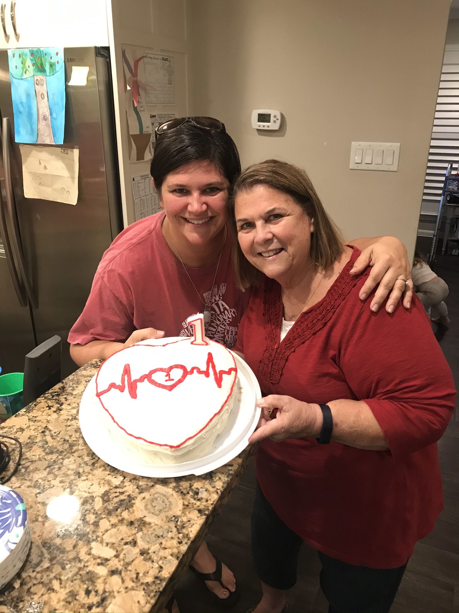 Homemade gluten free sinus rhythm 1st heart anniversary cake!