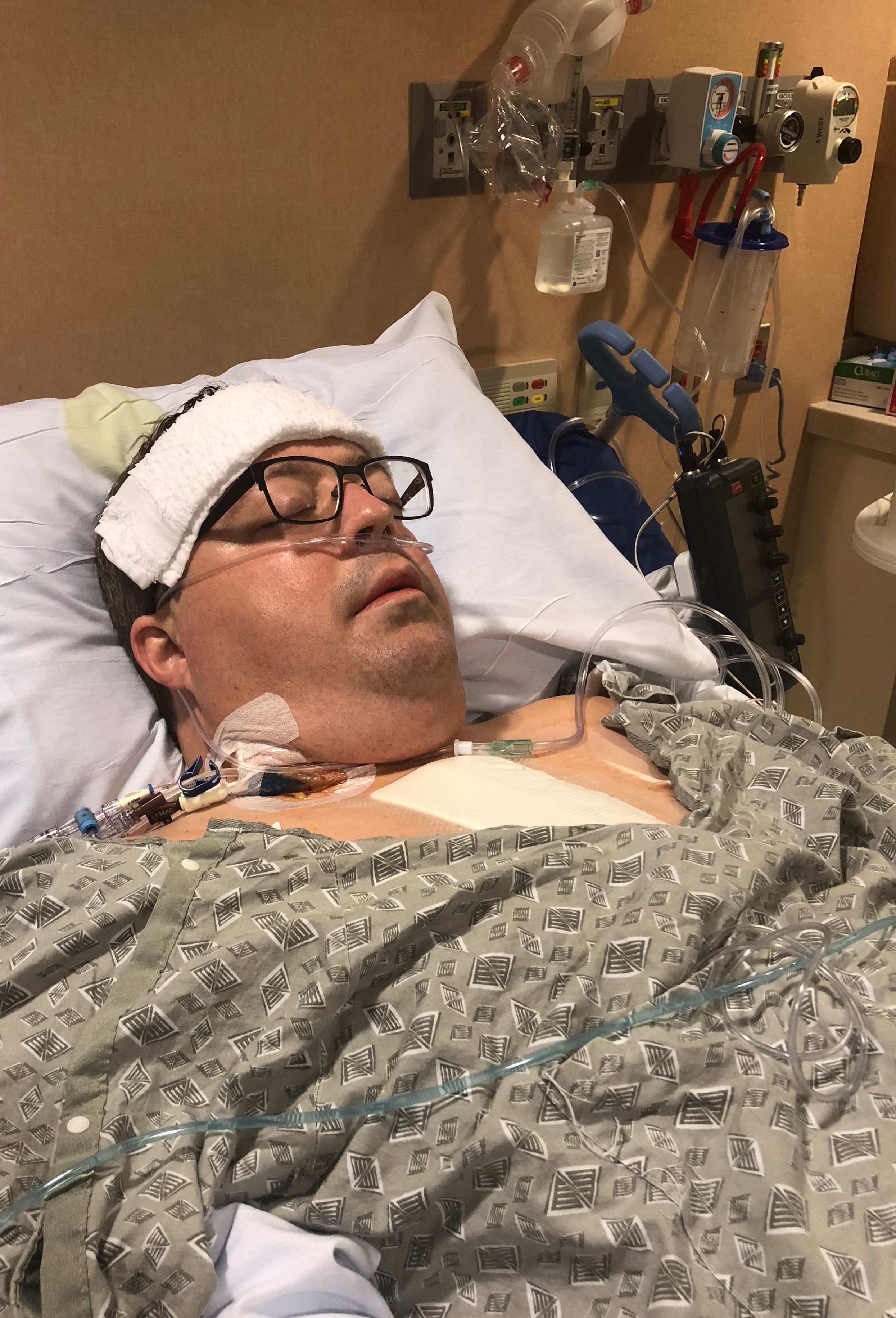 Day of surgery. Had awful hot flashes for days after. Had to keep a basin of ice water with wash clothes on rotation