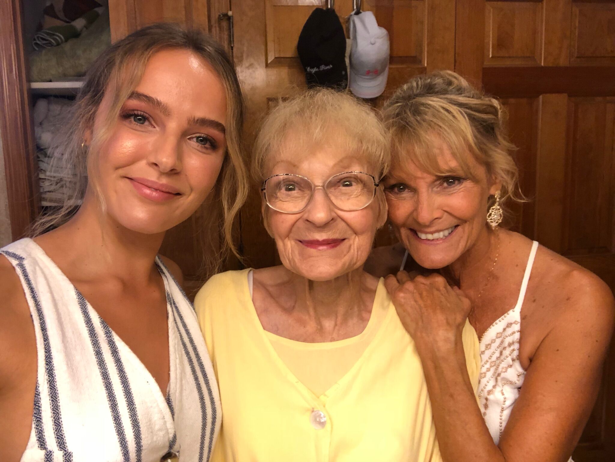 Granddaughter, Mom, and 'me'. These two are my 'heart & soul'!