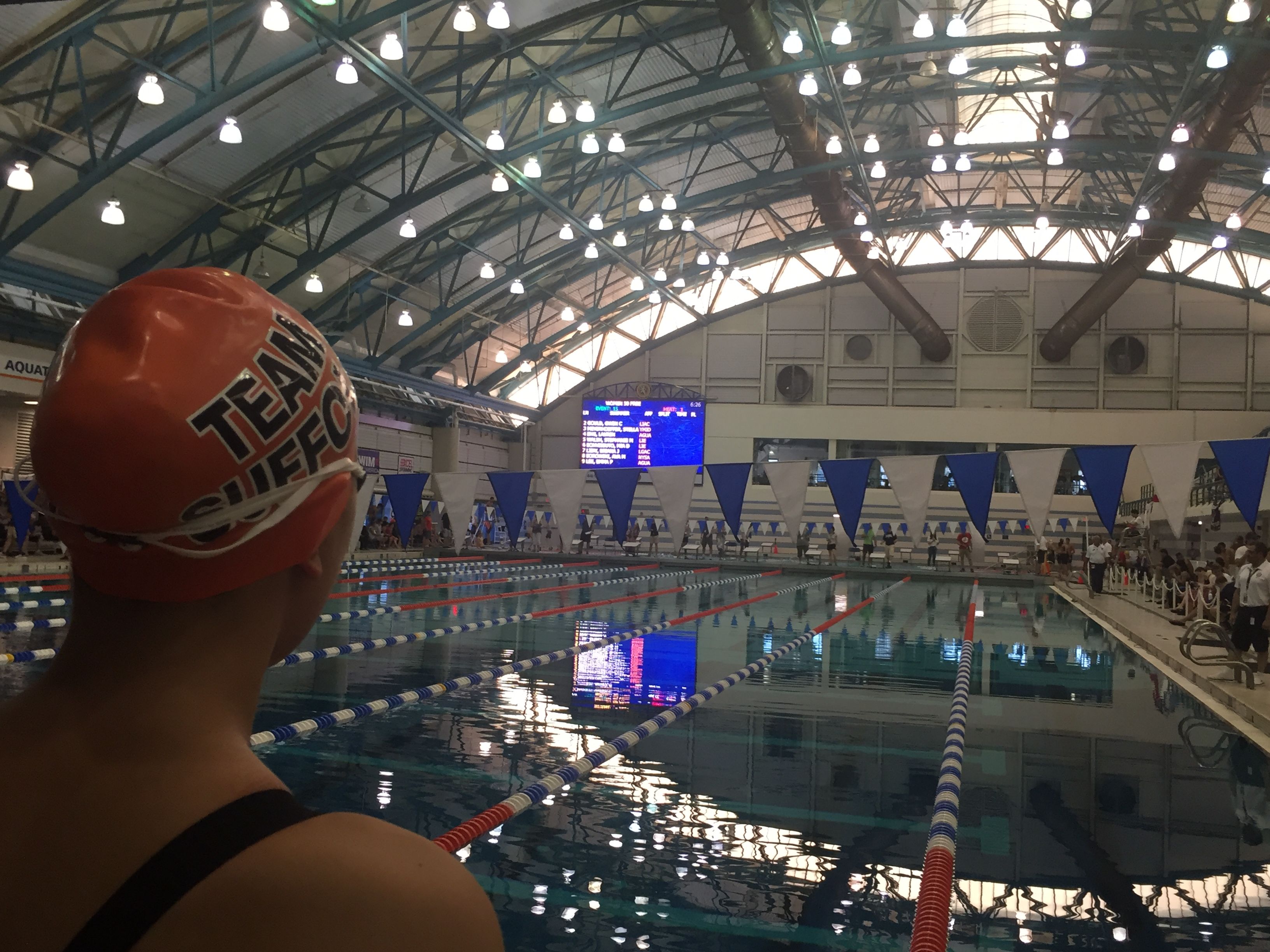 2 Days Short of 4 Weeks
Glad to be at my first Swim Meet since my procedure . Never thought I would enjoy the smell of Chlorine and 100% Humidity of a Meet! Ahead of schedule