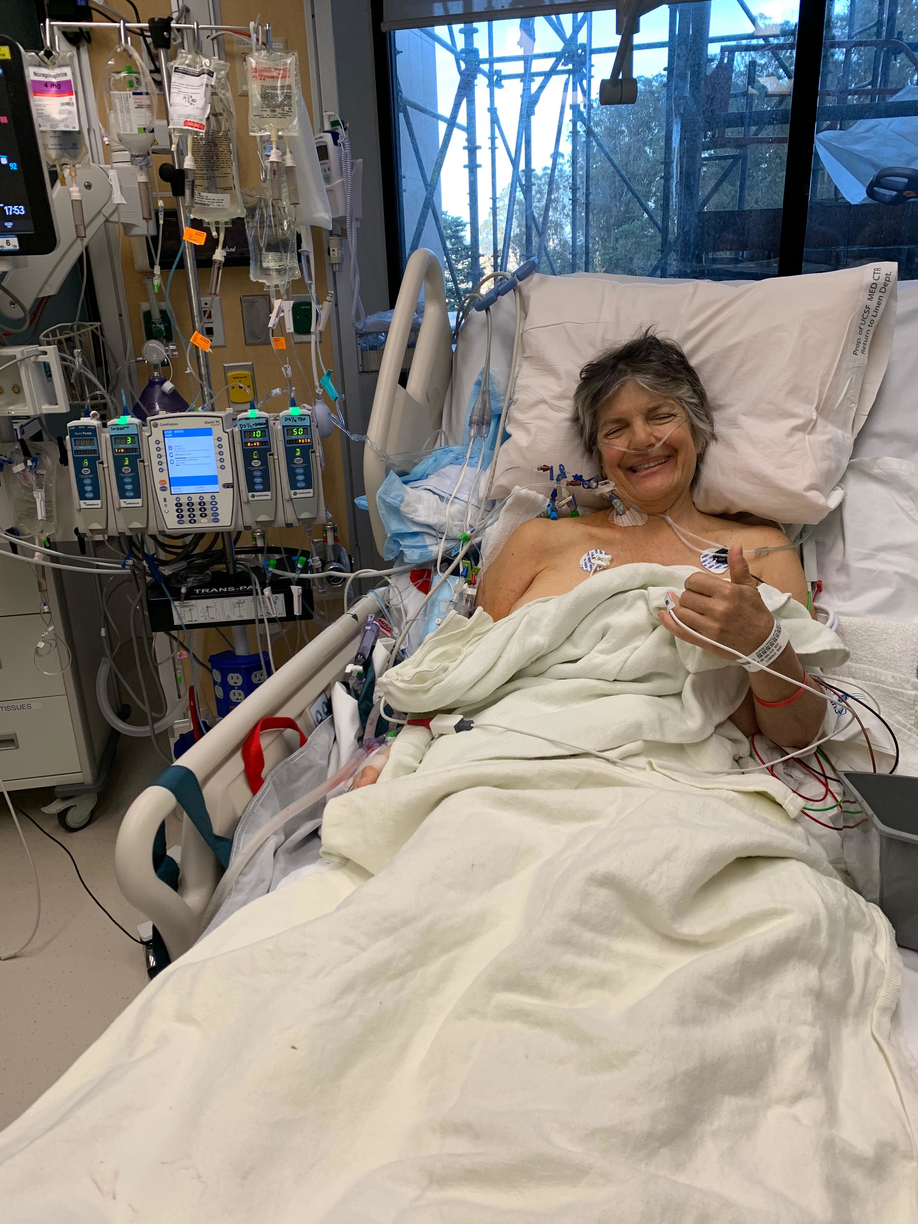 This is me in the recovery room the day of surgery!