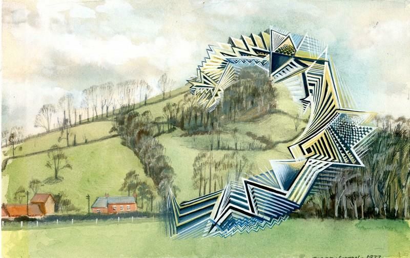 Painting by a woman who has ocular migraines. Common occurrence after surgery.