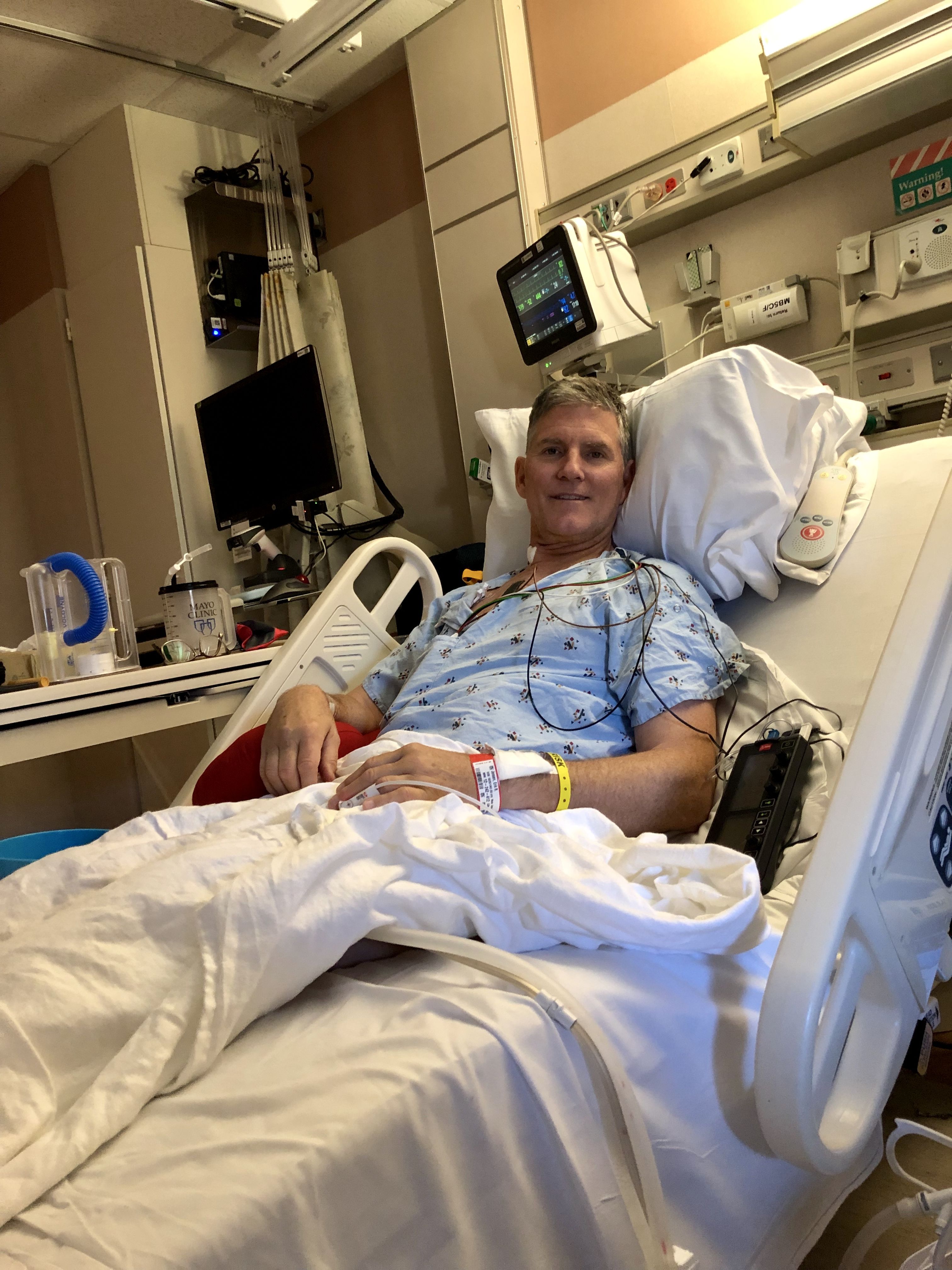 Hi friends. My surgery went great on Wednesday and the doctors and nurses are pleased with my progress. I left the ICU around mid day today. Dr. Pochettino ended up doing the aortic root replacement as planned and he also replaced my ascending aorta and c