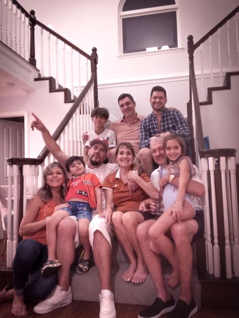 My family had a wonderful dinner for me last night before surgery tomorrow. They and the Lord are my strength. We prayed together, we ate together and we cheered the University of Texas football team on to victory.