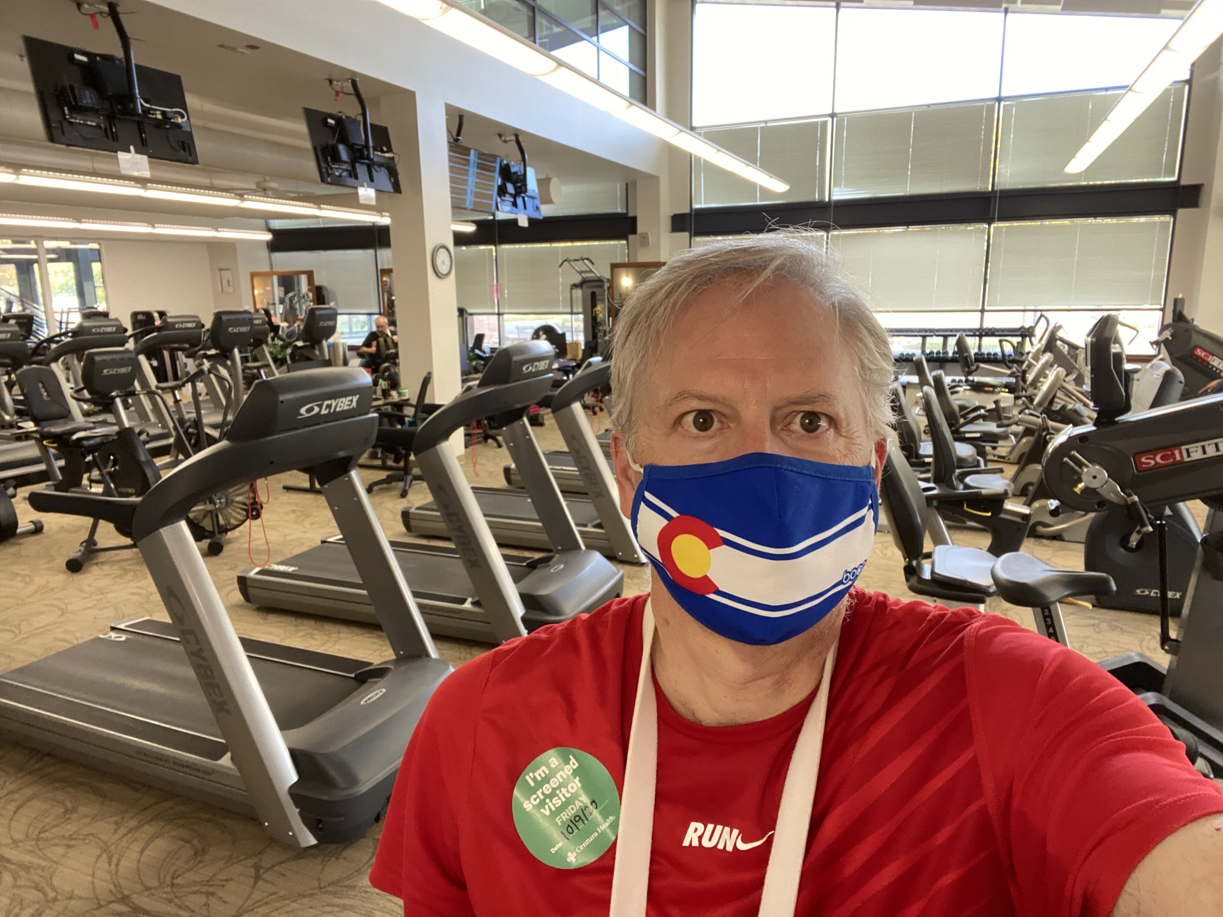 Last day of cardio rehab. Weight now 168lb - lost 5 pounds over 8 weeks of rehab. Finished up with a 15 minute run at 4.5mph and a wimpy 0 degree incline on the treadmill. Cardio rehab was a game changer...