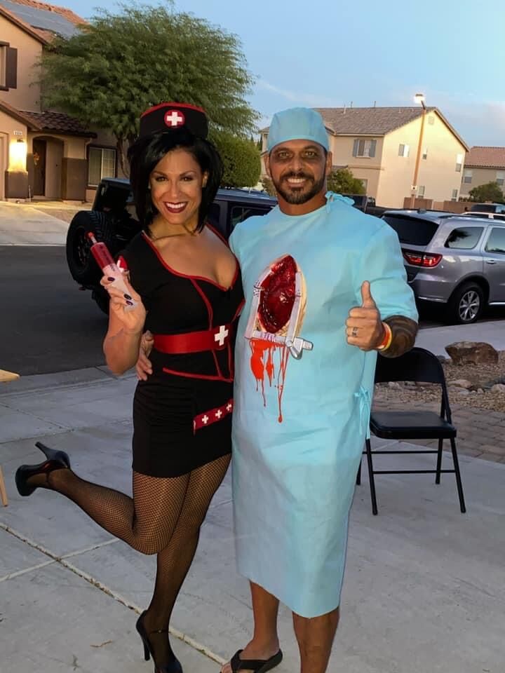 Halloween was 8 days after my surgery. Our costumes seemed appropriate. ;)