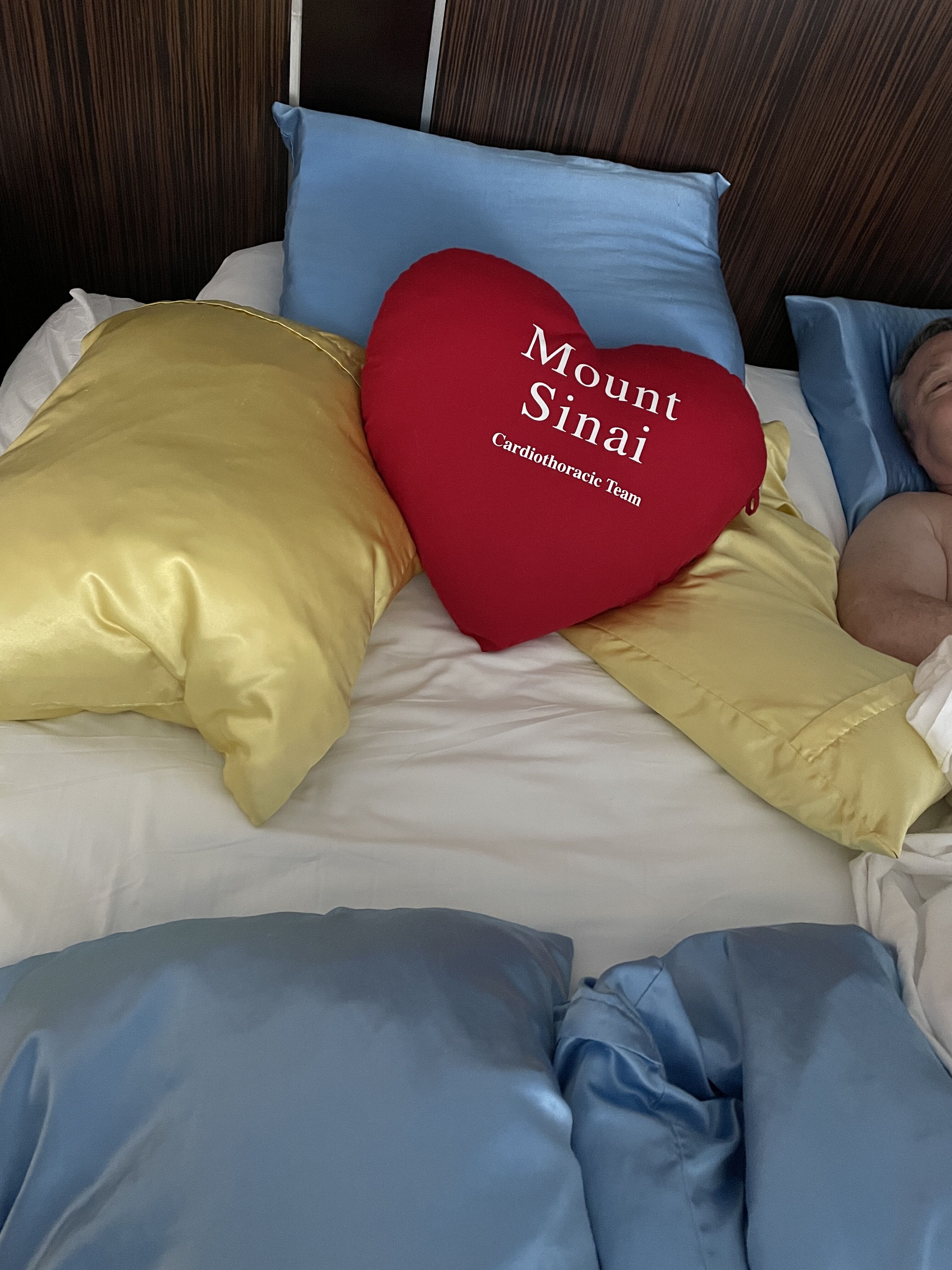 Photo of night one pillow configuration to try to ensure i can repeat it again. Took several hours to get comfortable