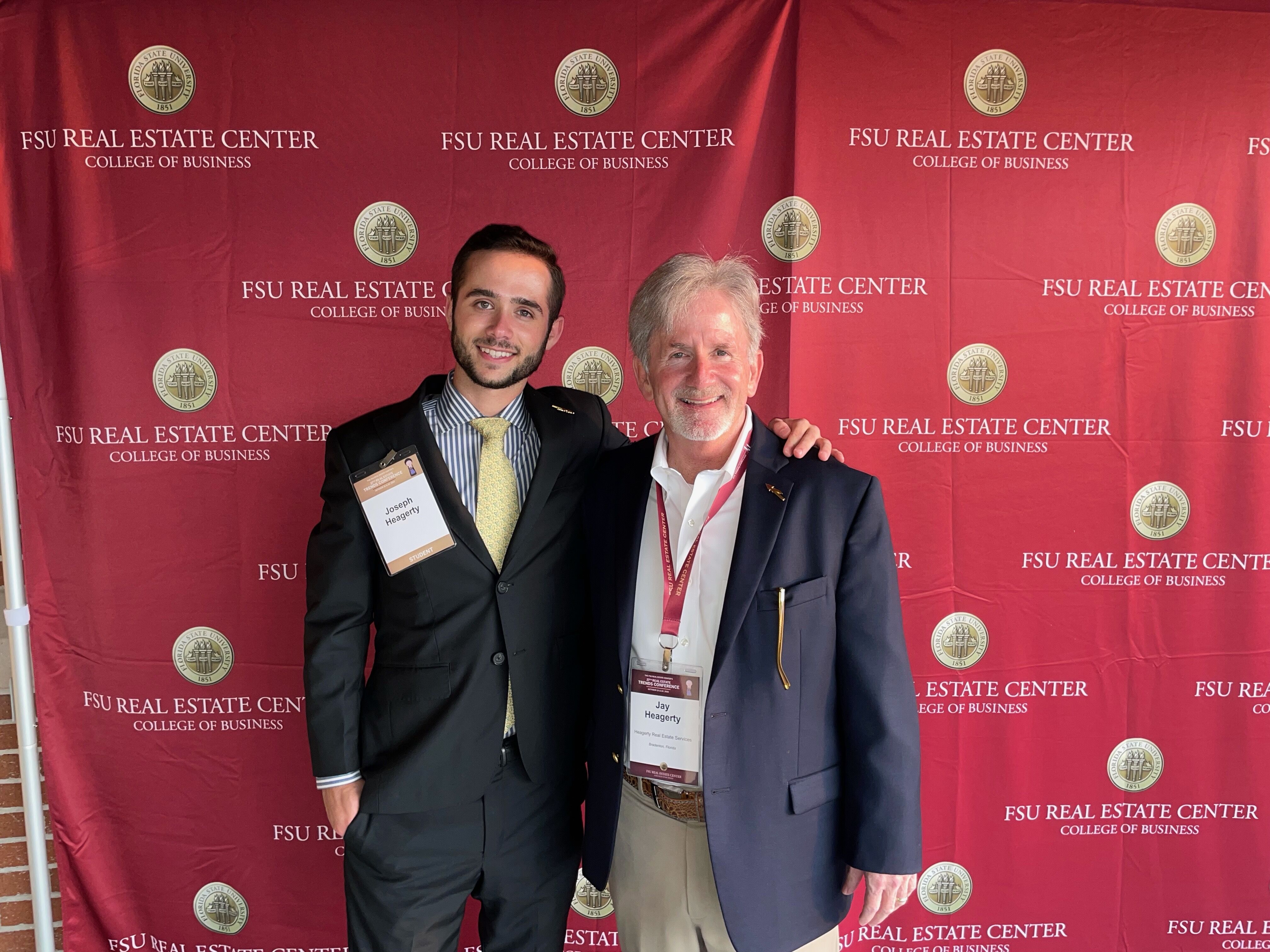 Attending Real Estate Trends conference in Tallahassee, with my son Joe. This was eight weeks post surgery.