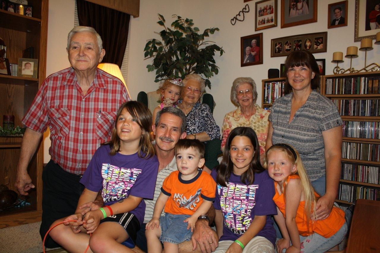 Us, our Parents, 5 Grandkids 3/15/11