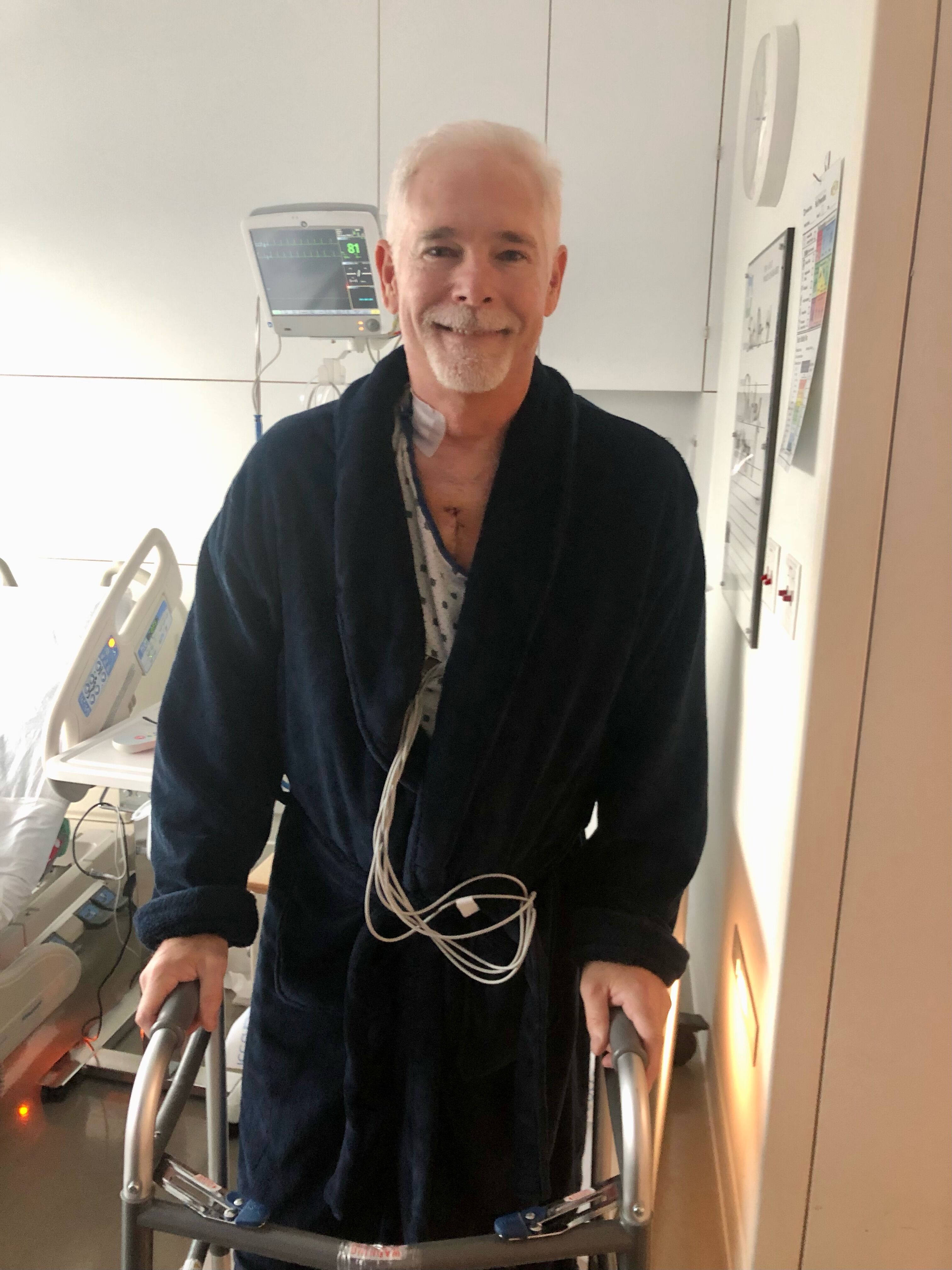 Up and walking after 3 days.