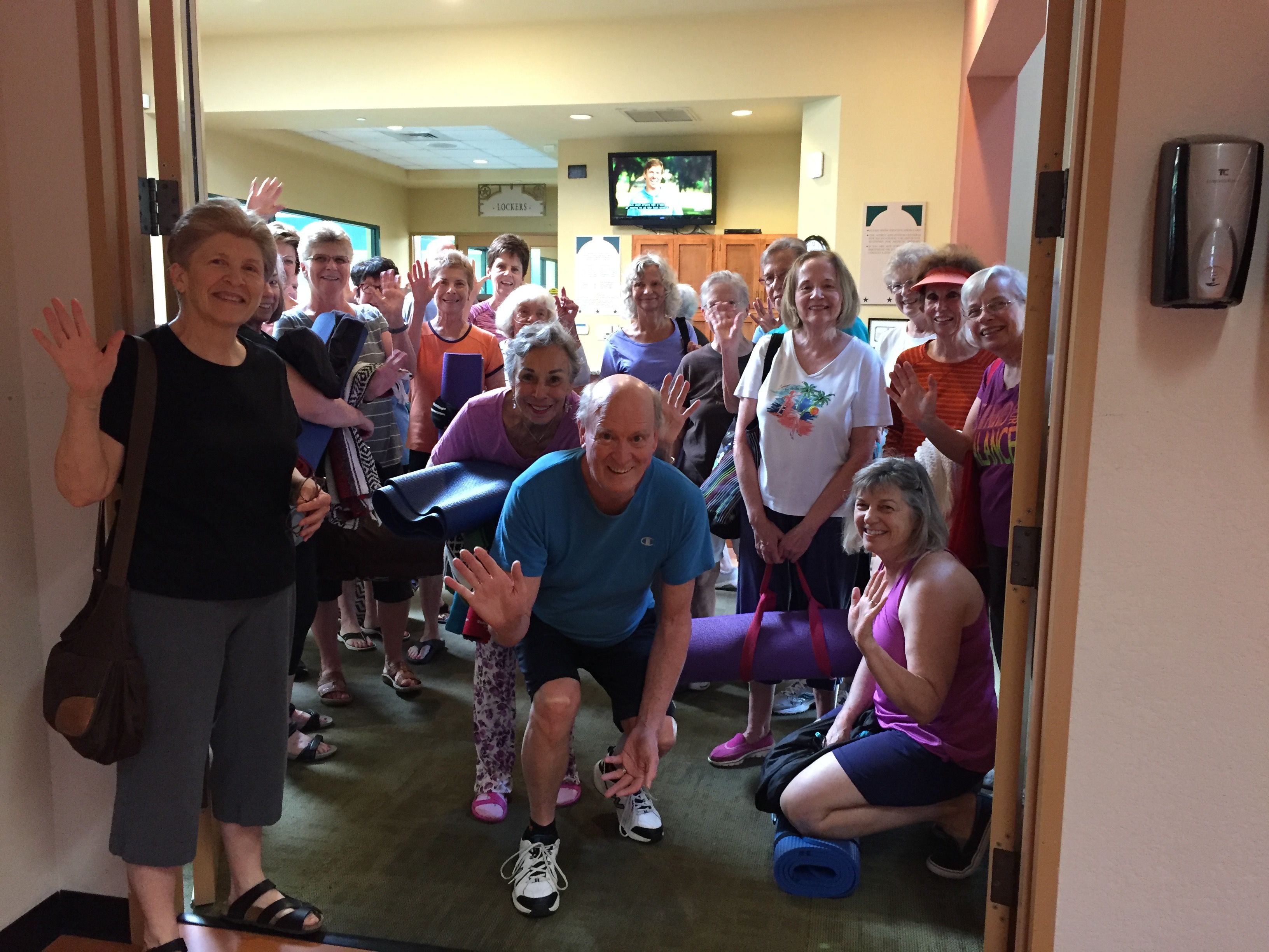 Back to teaching yoga. Hereâ€™s our class!