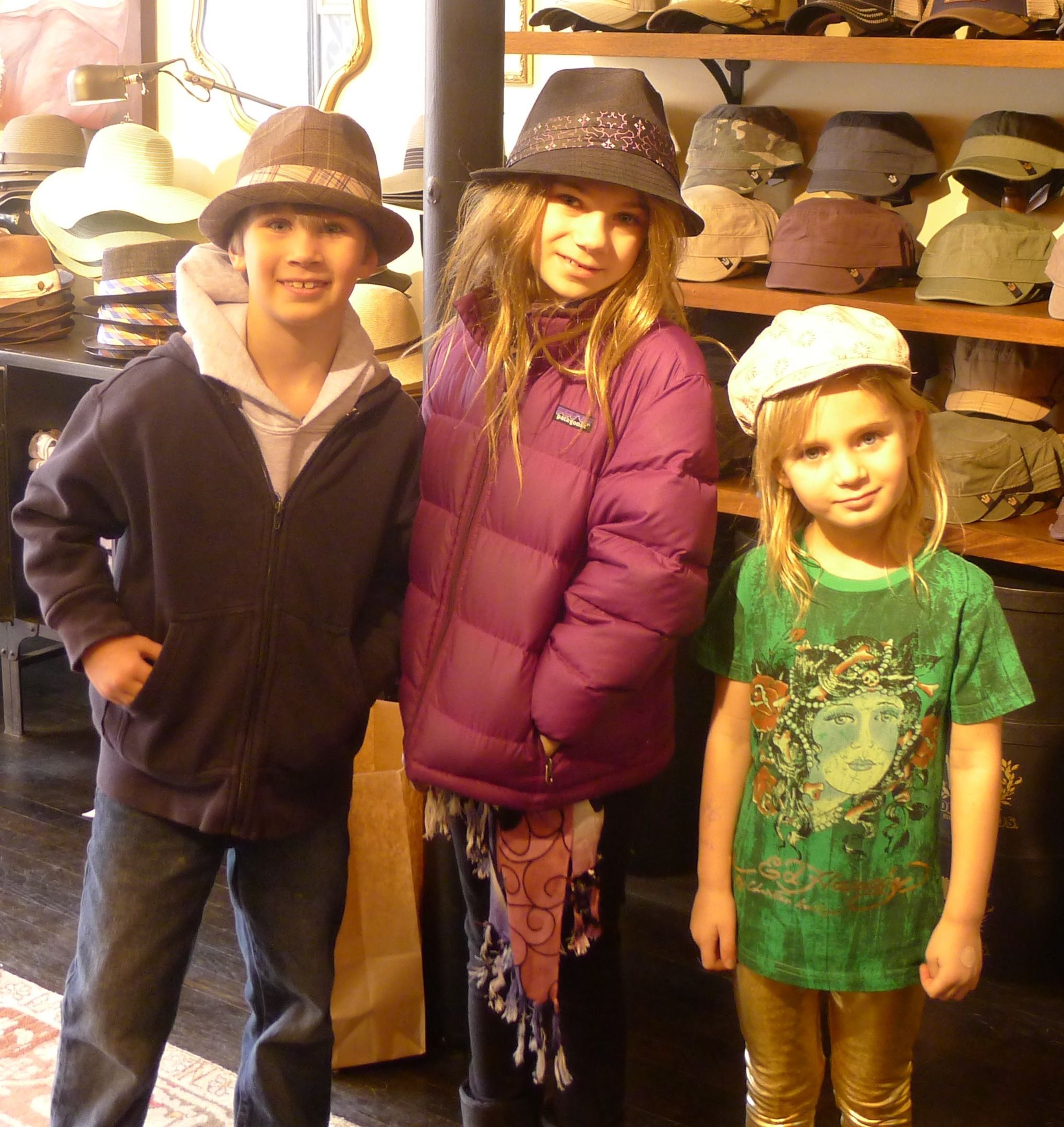 Shopping for hats on Newbury Street