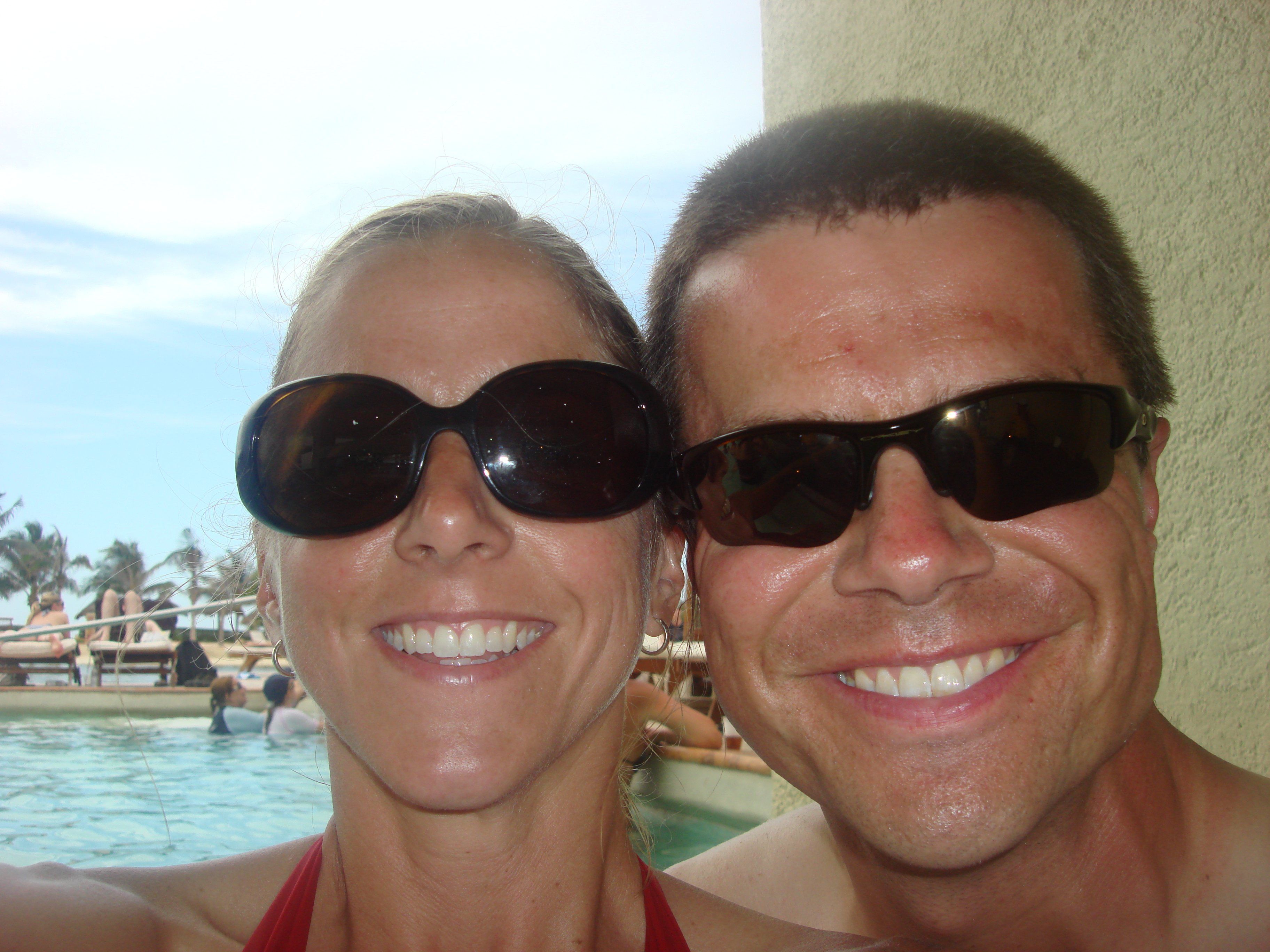 At the swim up bar in Cancun