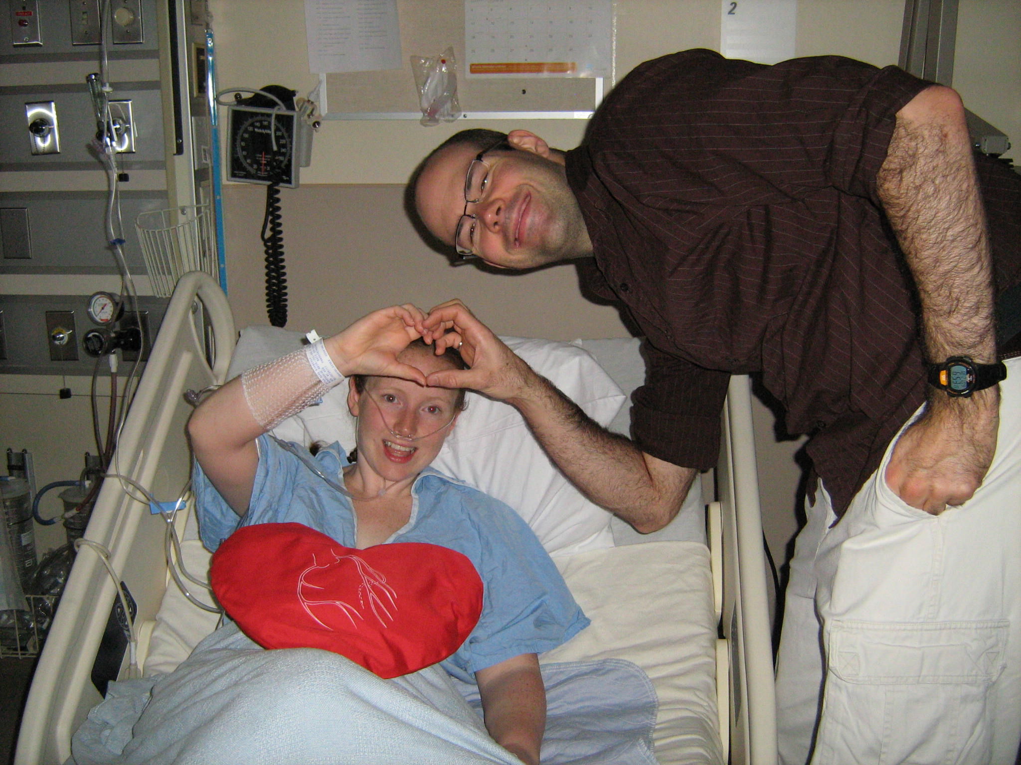 Before going into surgery.