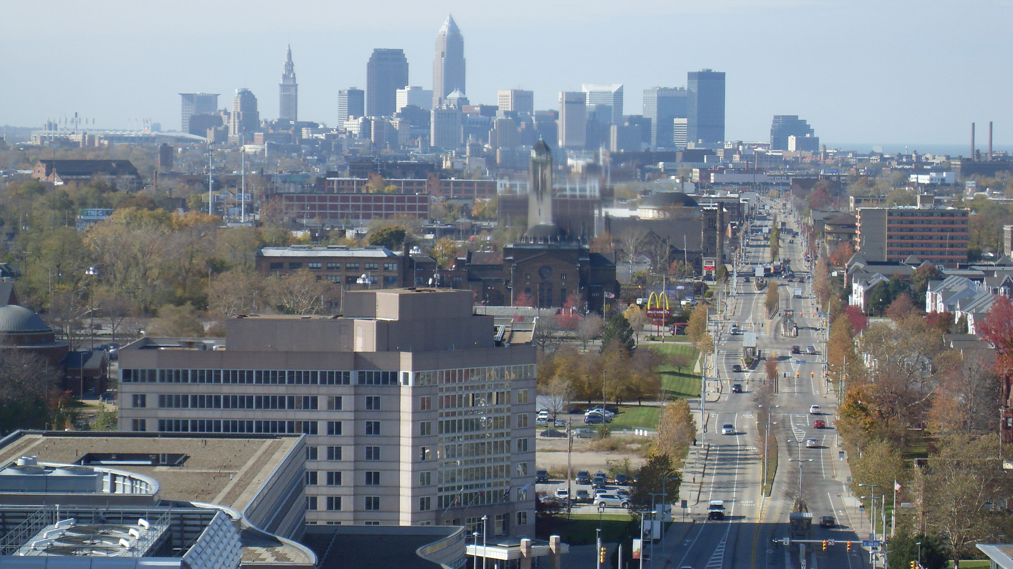 Cleveland Ohio from the rooftop of hospital
