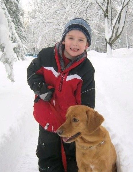 My son and "his girl Izzy"