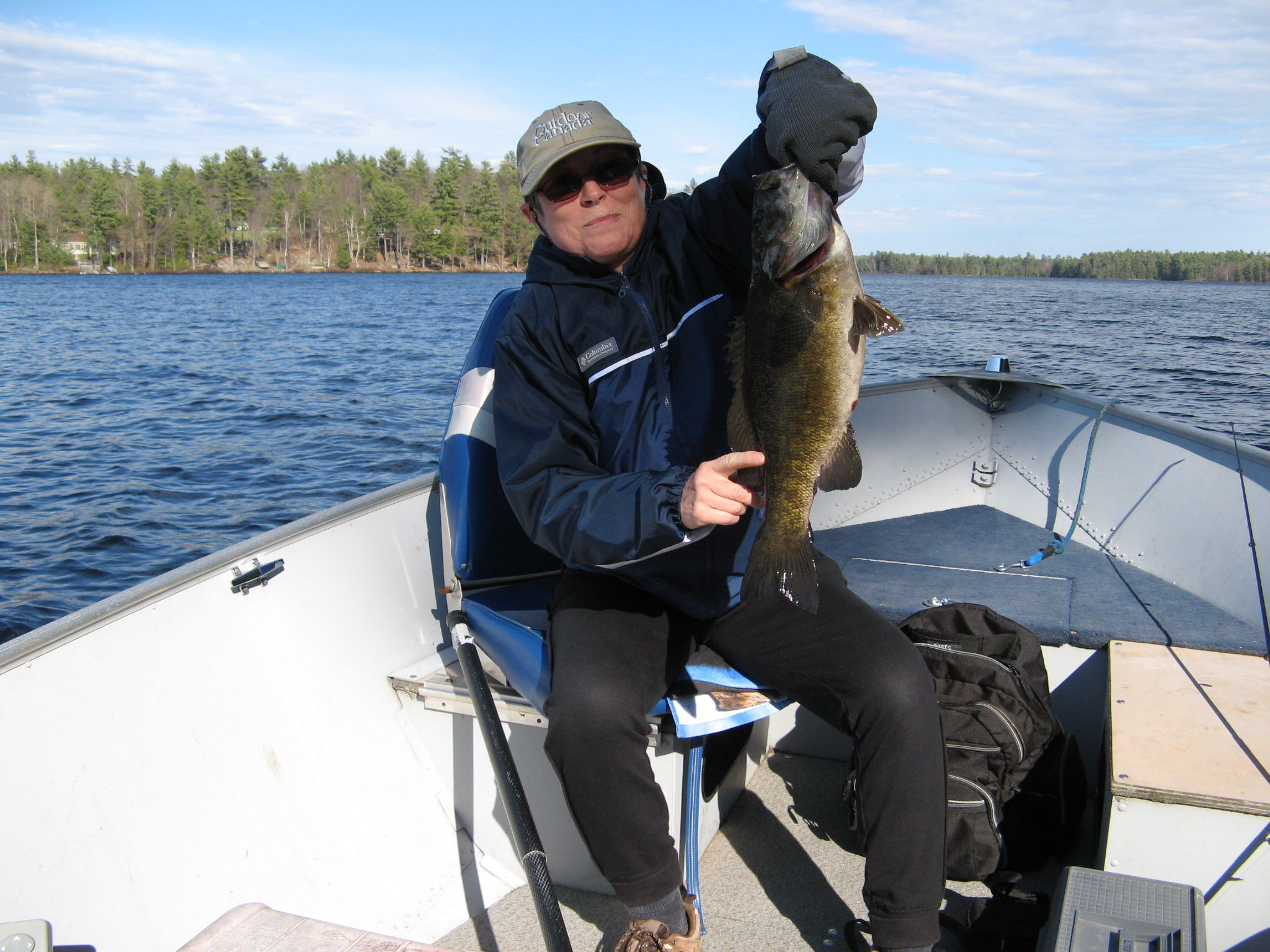 Open season 2014. Big bass but no Walleye biting.