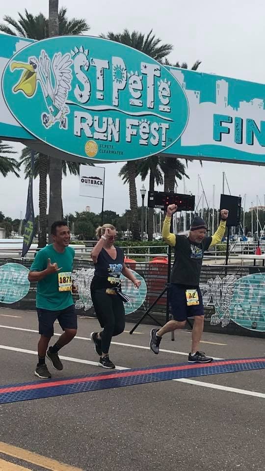 Crossing the finish line
