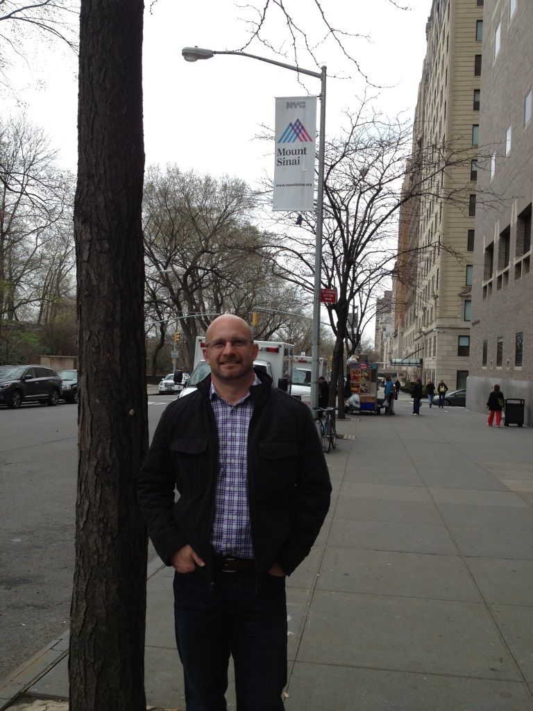 At Mt. Sinai to meet with Dr. Stelzer