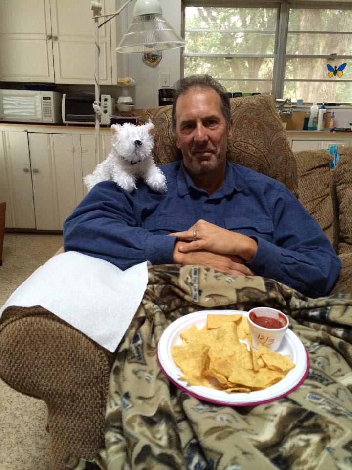 2 weeks after surgery, me and puppy