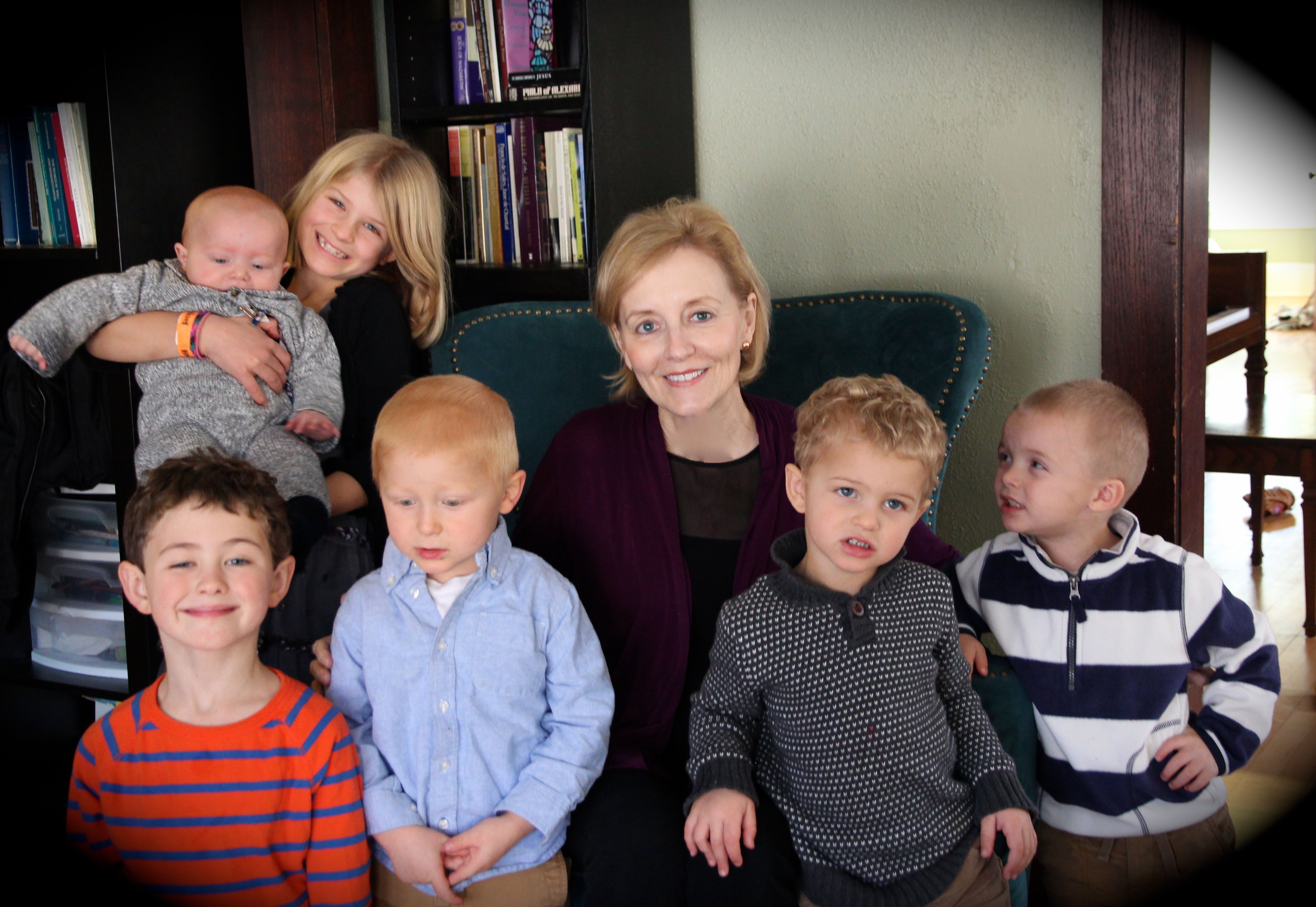 With 6 of my soon to be 8 grandchildren- Giving many thanks this year for life itself, and for blessings that come in small packages!