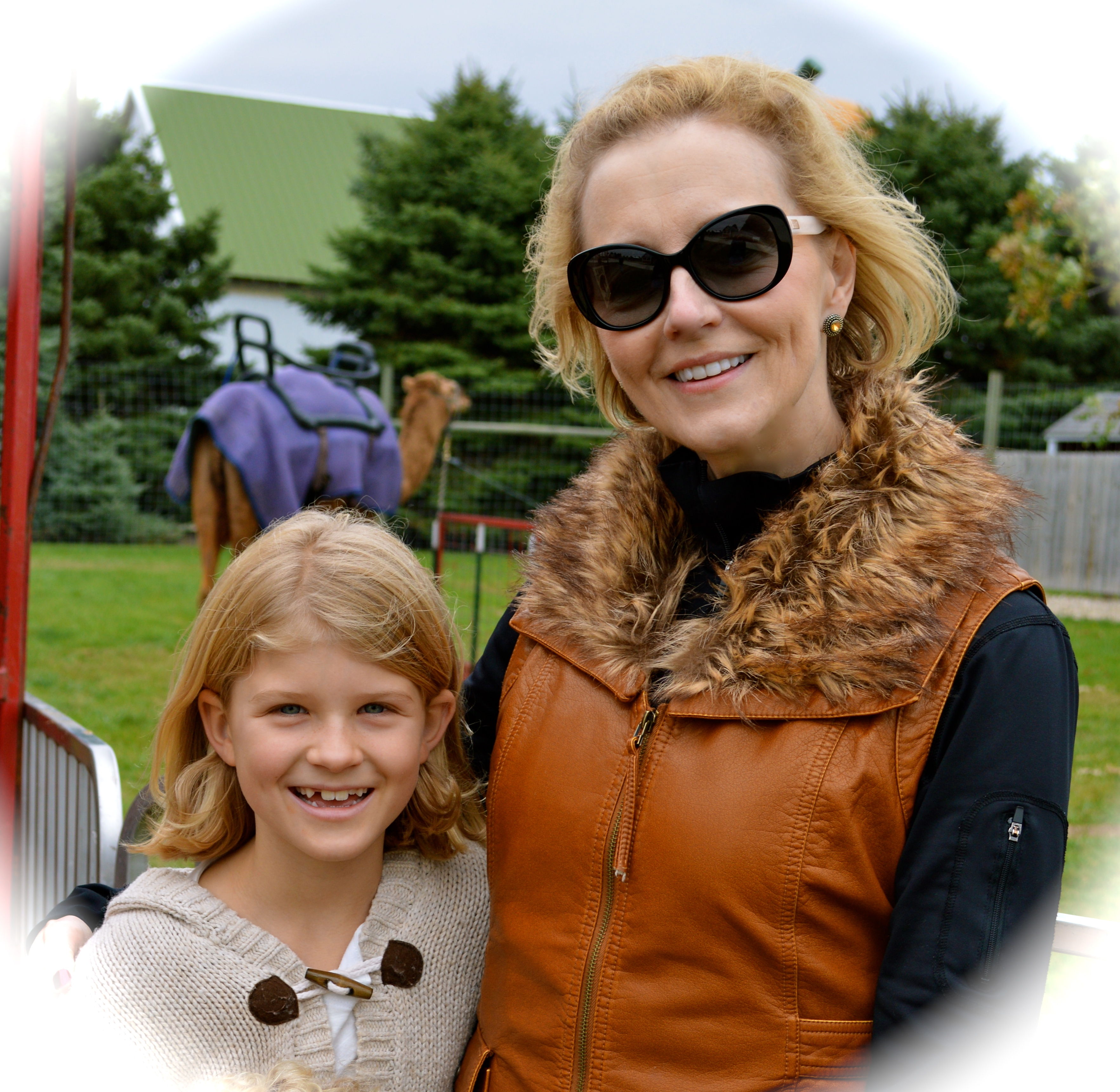 Fun at the pumpkin farm with my granddaughter!