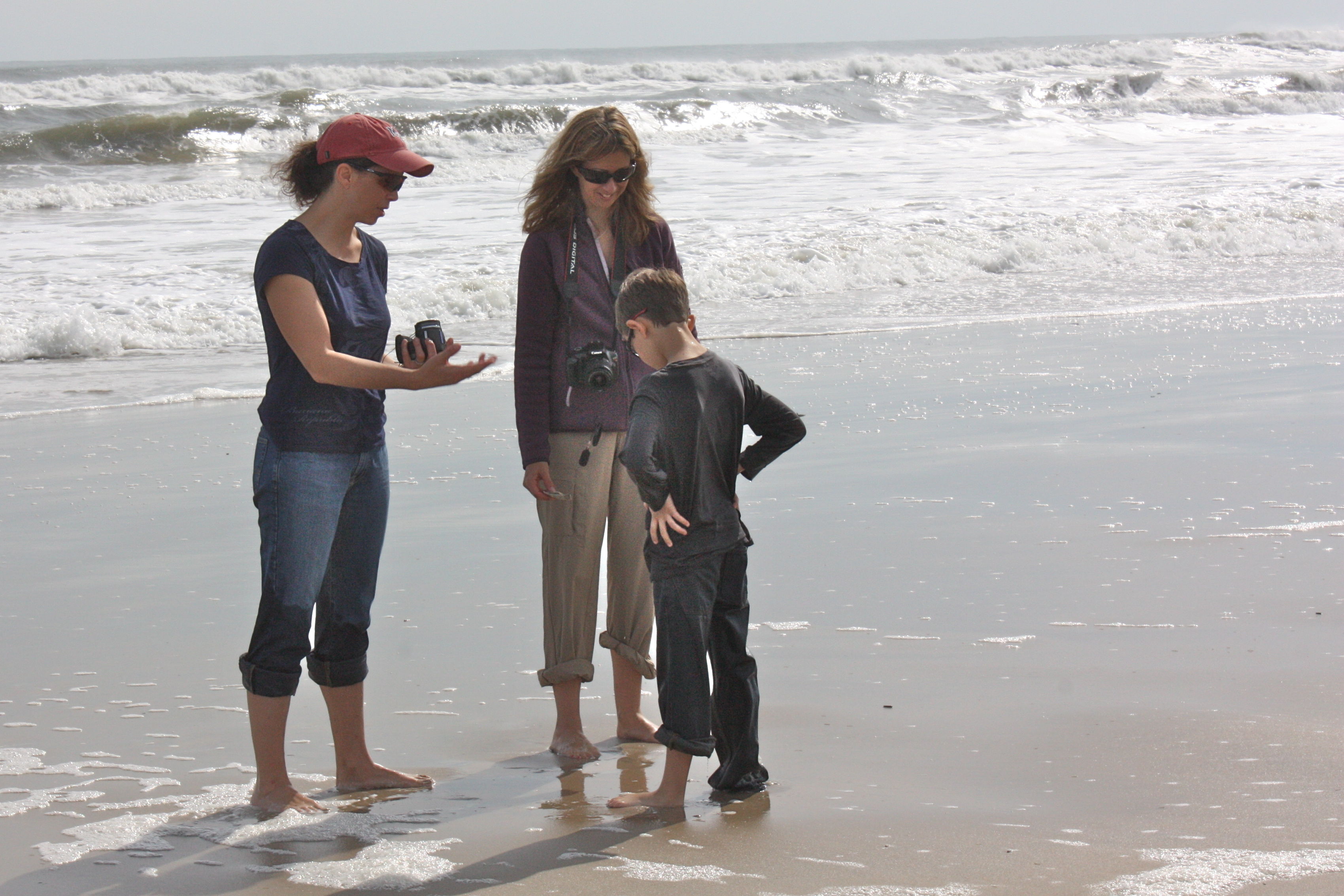 my wonderful daughters, Michele and Jennifer and my grandson, Alex having fun at the OBX beach.