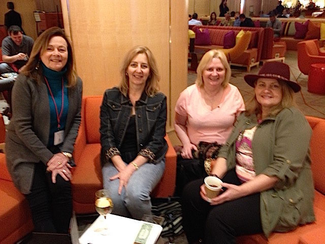 In California at Edwards Lifescience conference Friday, Feb. 26, with my heart sisters from this site Maria W, Janet R., and Lilly B!