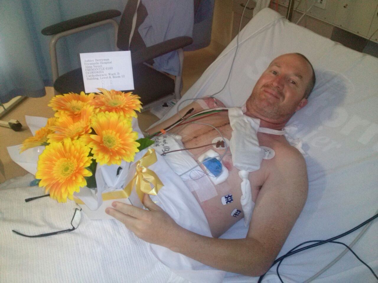 Sept 4th, 2014. Day 2, awake and so lucky. On the road to recovery.....