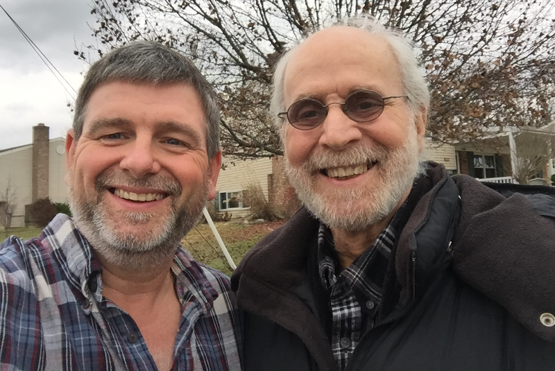 Walking with my brother-in-law, John.