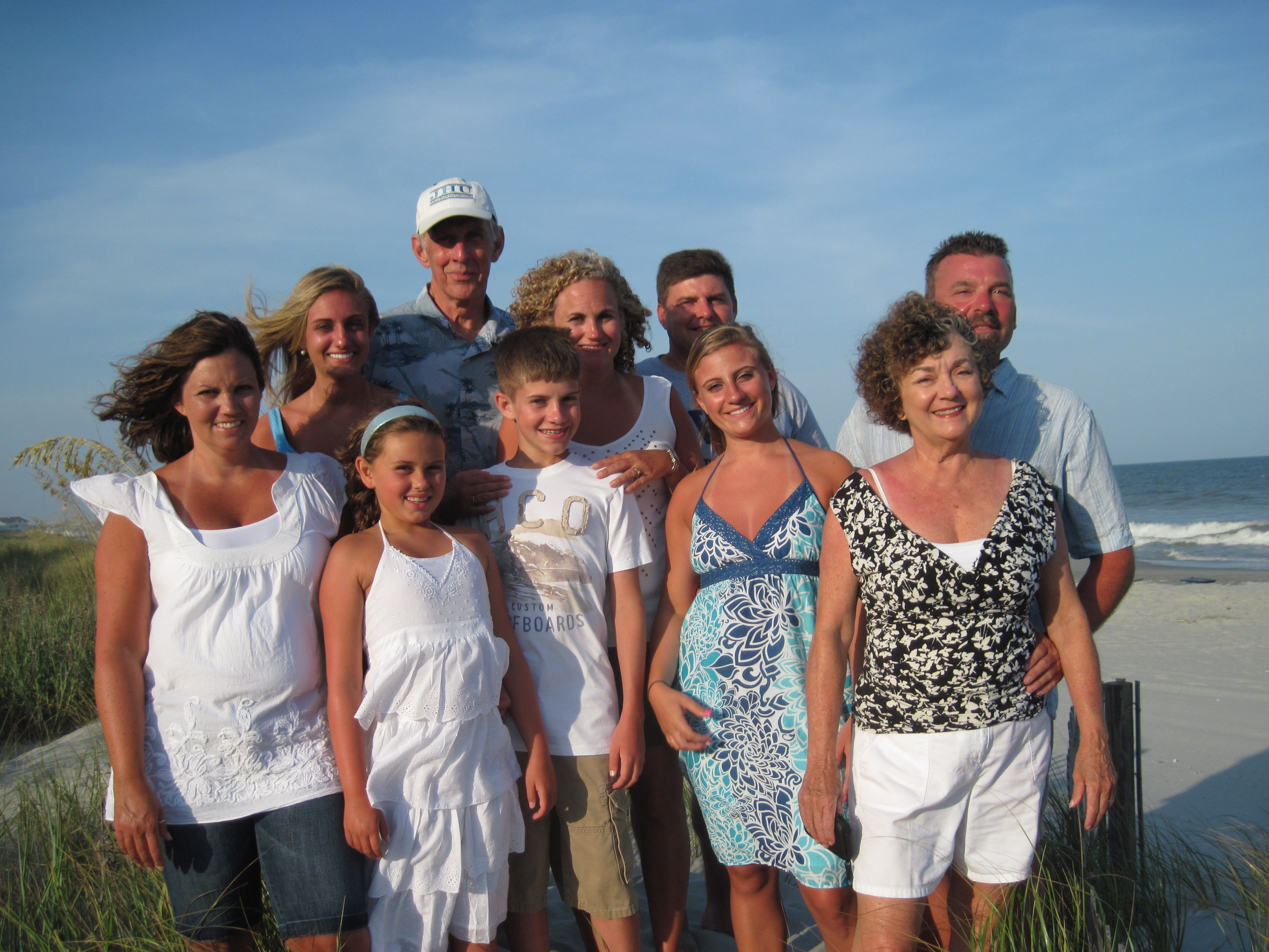 Family vacation at beach