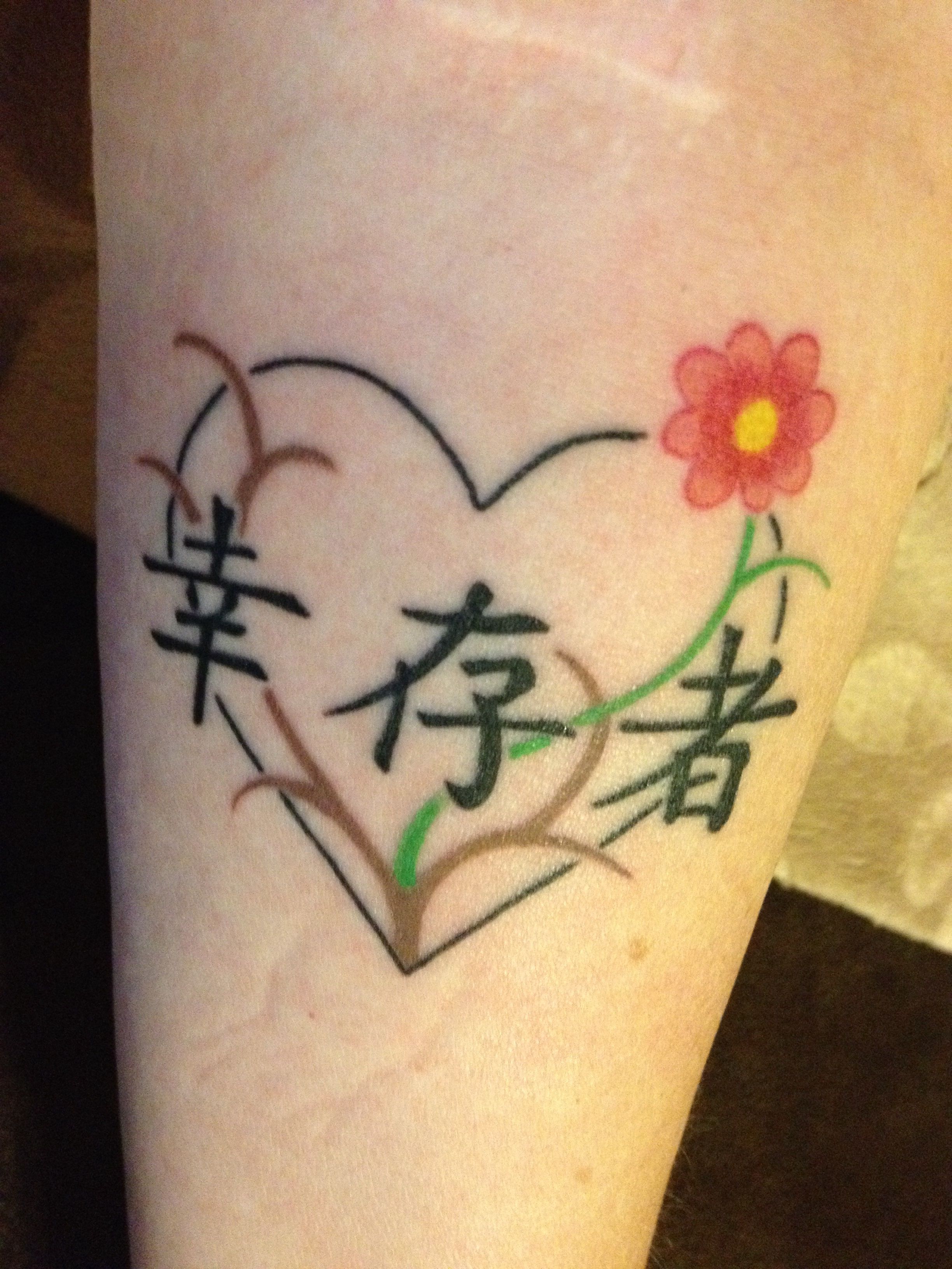 Christmas present from my awesome son-in-law / tattoo artist. It's says survivor.