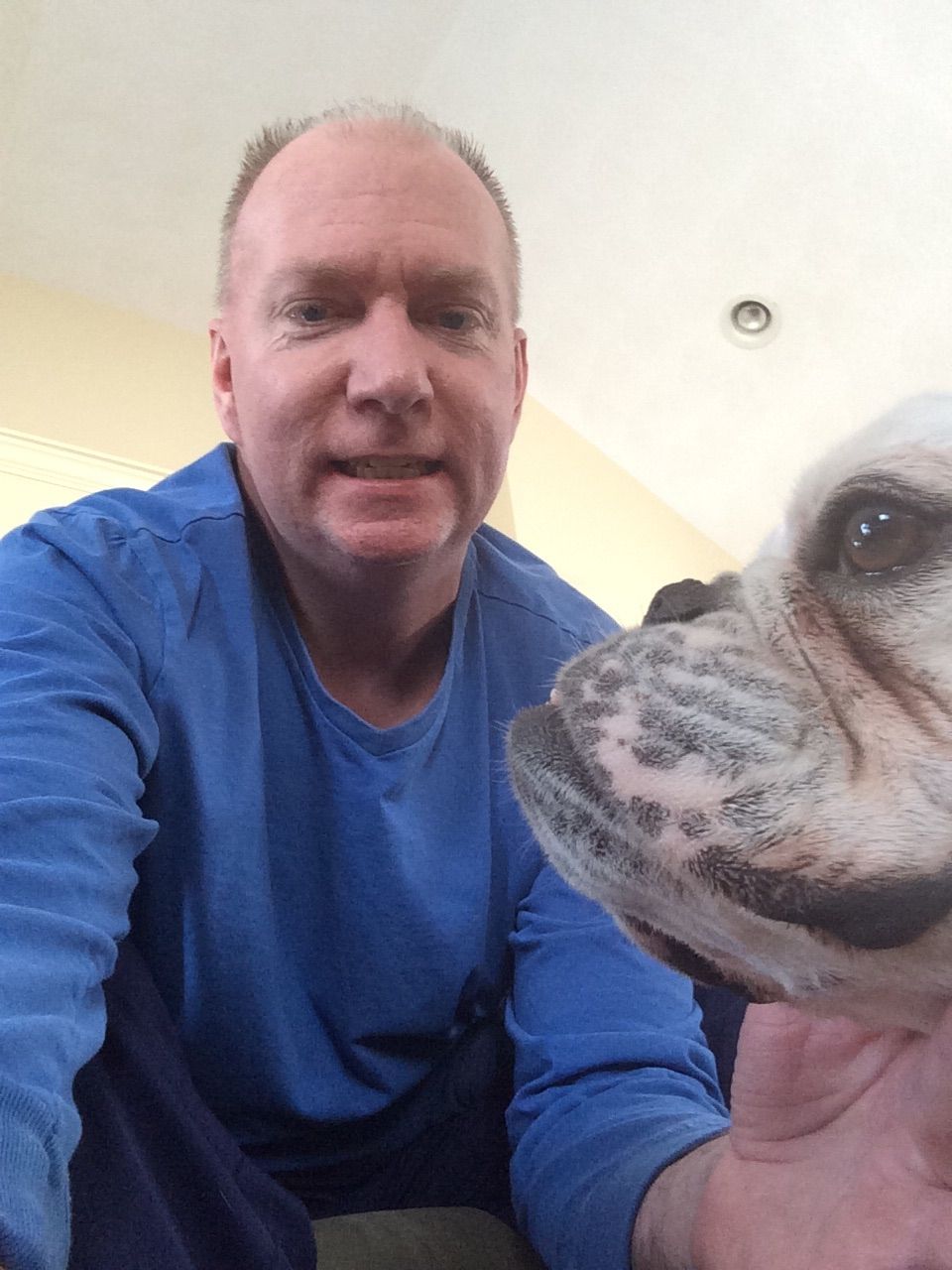 Man's best friend never leaves my side.
