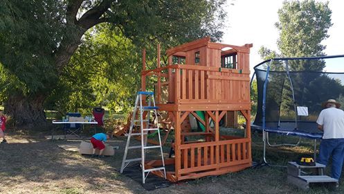Phase IV cardiac rehab - build a play structure for your grand kids.... :) Just kidding.