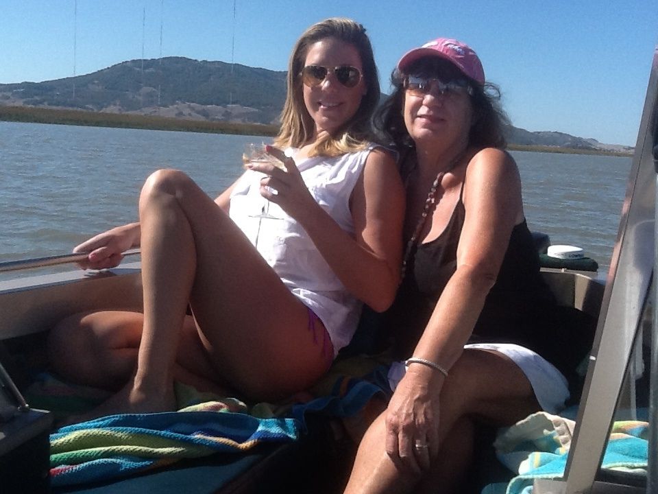 My daughter and I out on our boat