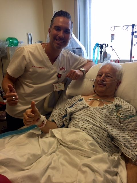 My day Nurse in ICU, Justin Paton. Fantastic man, he just couldn't do enough for me.