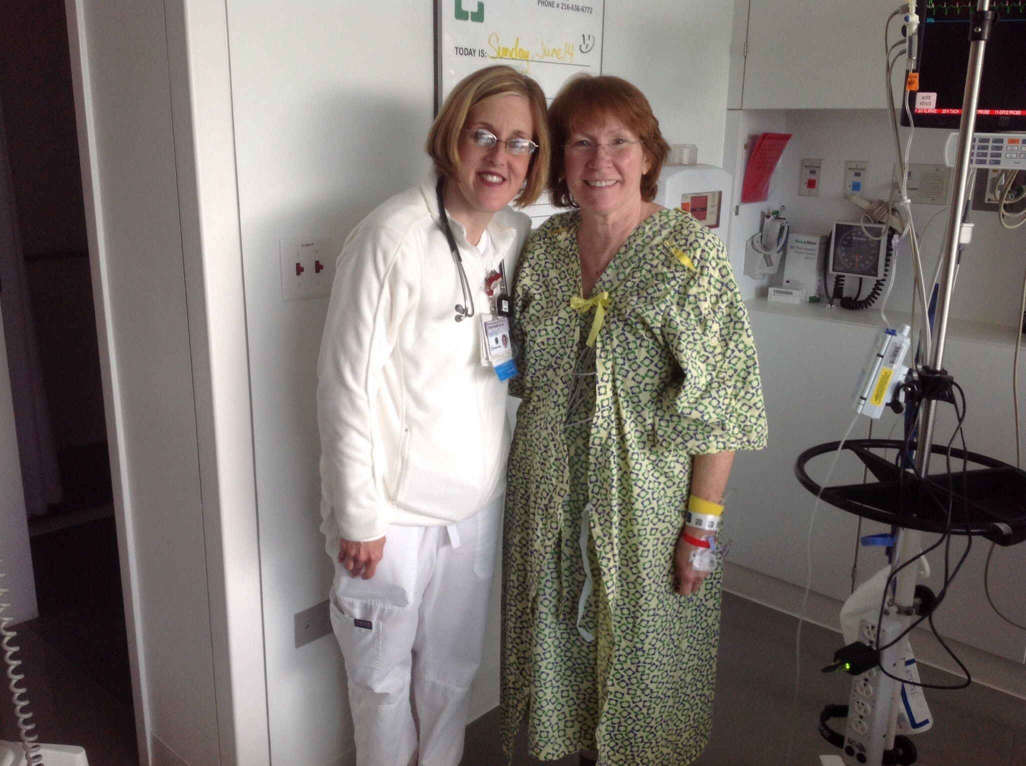 My favorite RN, Cherie, during my stay at the Cleveland Clinic.