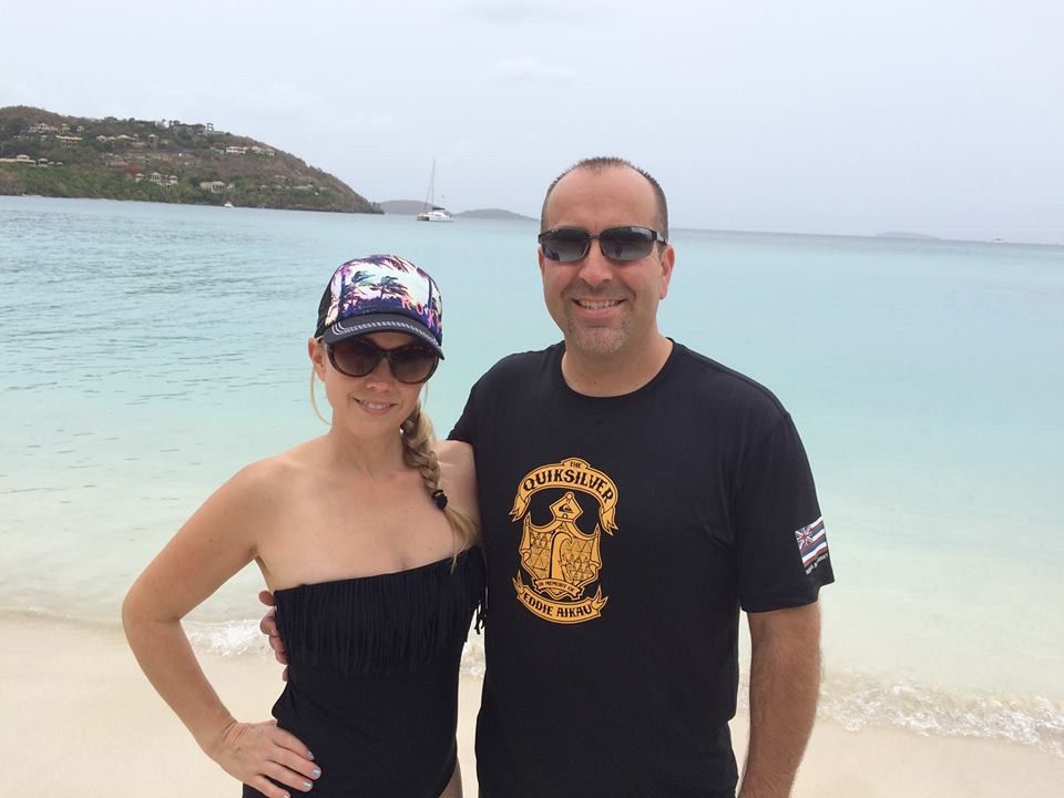 This was my hubby and I on vacation this year in St. John USVI
