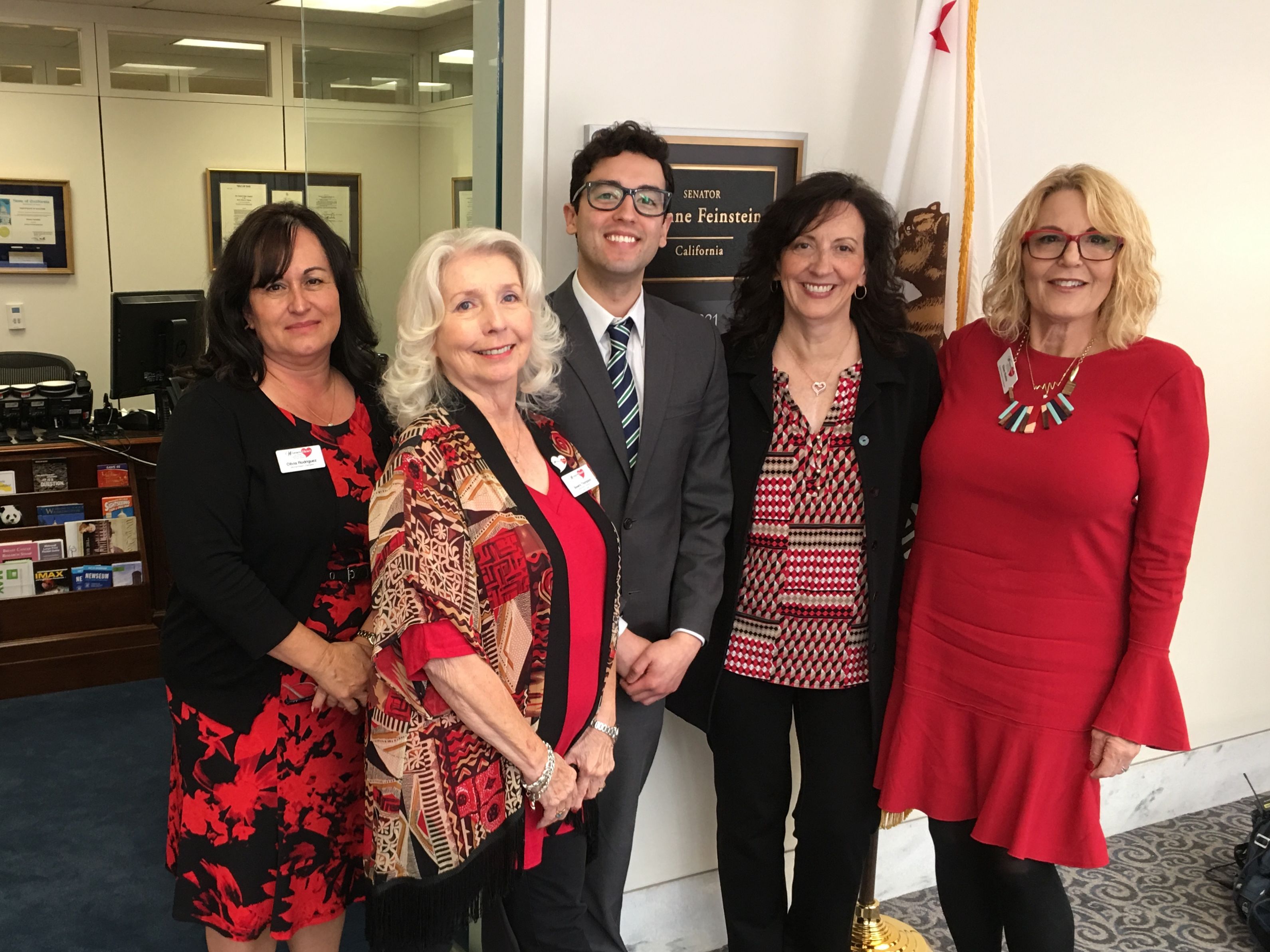 Senator's office at Capitol Hill. Campaigning for heart disease research!