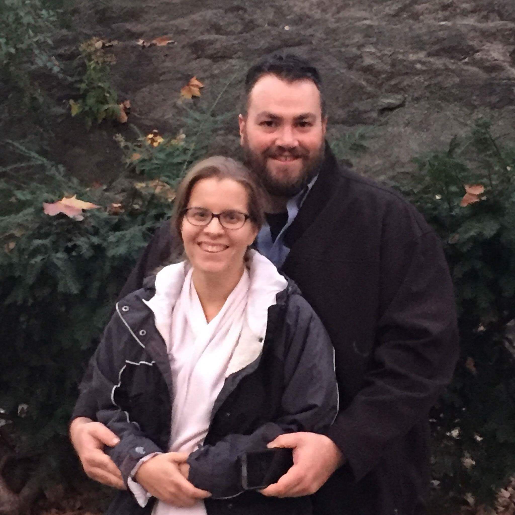 With my hubby in the park, 11/10/16.