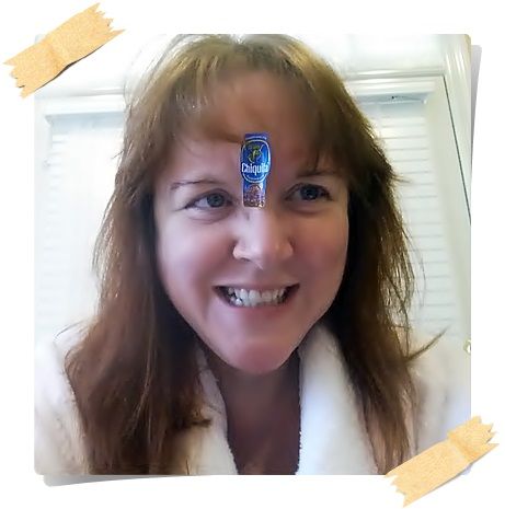 Snapped this selfie a couple nights before surgery when I couldn't sleep...anybody else remember putting banana stickers on their forehead as kid? :)