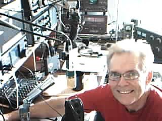 Here's Bob playing with his ham radio!