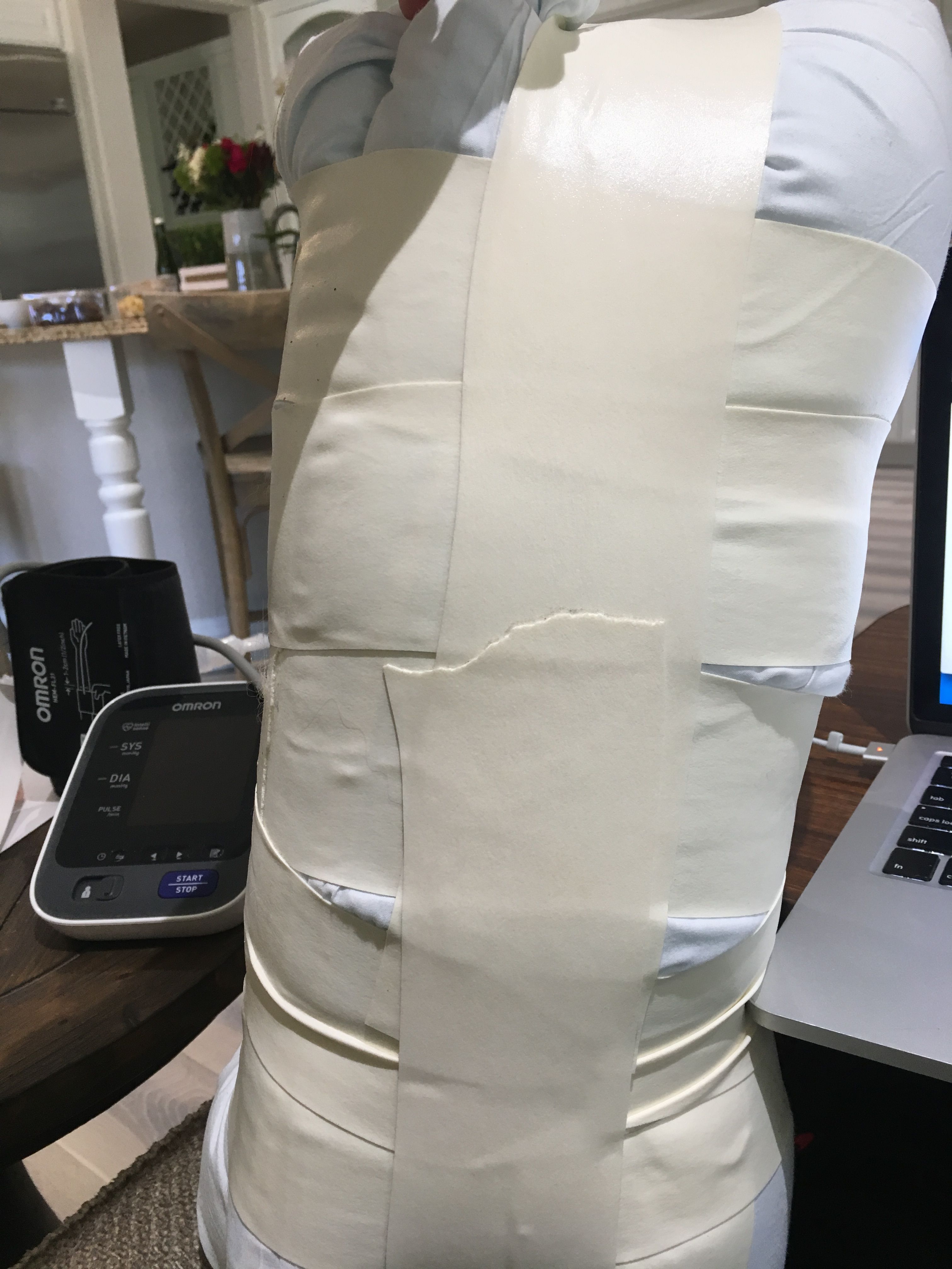 The "Cough" Pillow. One of the High Tech devices that the Hospital sent home with me to help recovery. Doesn't look like much, but man when you need it, it comes in handy.