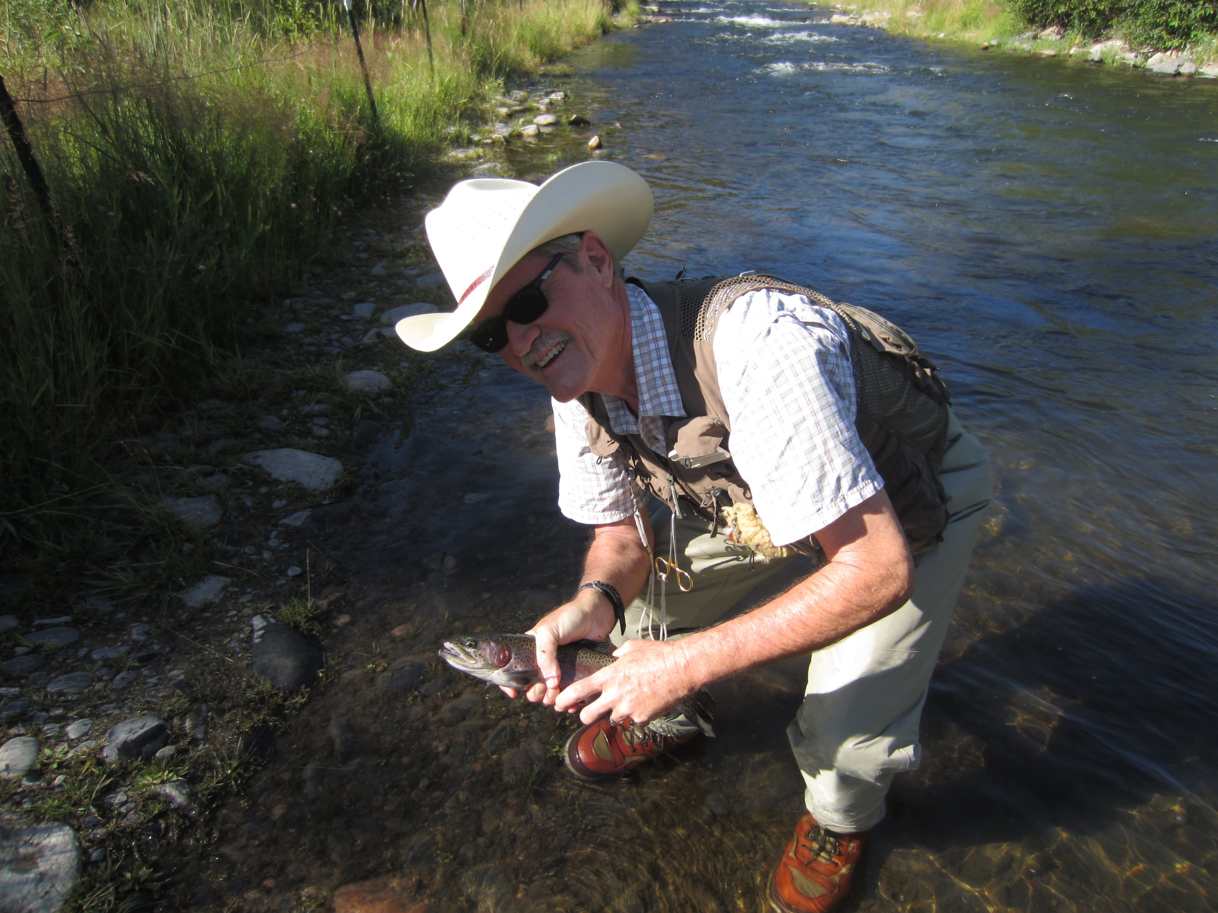 Six week celebration with a little fly fishin"!